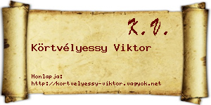 Körtvélyessy Viktor névjegykártya
