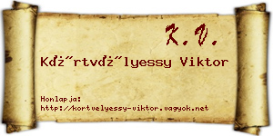 Körtvélyessy Viktor névjegykártya