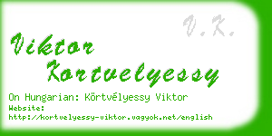 viktor kortvelyessy business card
